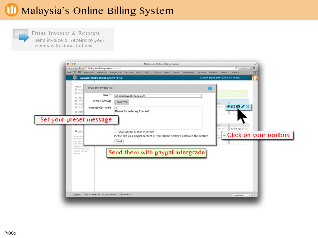 Malaysia Online Billing System